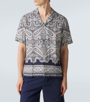 Camicia bowling Maitan in lino con stampa | Orlebar Brown