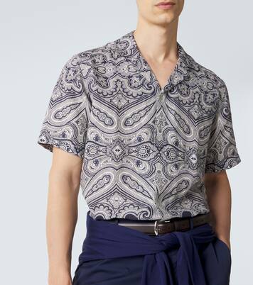 Camicia bowling Maitan in lino con stampa | Orlebar Brown