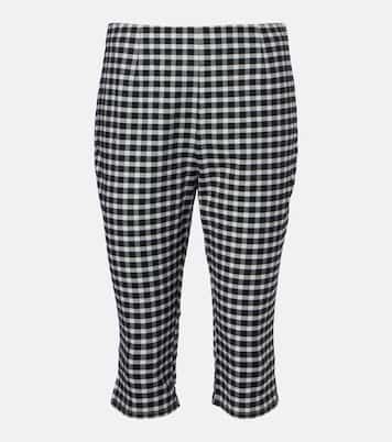 Chiara gingham cotton-blend capri pants | Posse