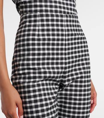 Chiara gingham cotton-blend capri pants | Posse