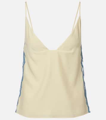 Lace-trimmed silk camisole | SIR