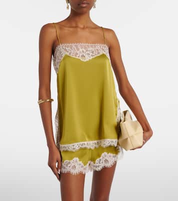 Top Hanna in satin con pizzo | Faithfull