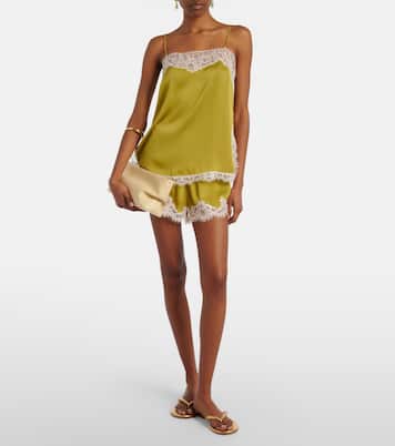 Top Hanna in satin con pizzo | Faithfull