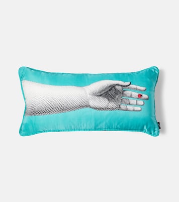 Mano printed silk and cotton-blend cushion | Fornasetti