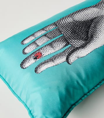 Mano printed silk and cotton-blend cushion | Fornasetti