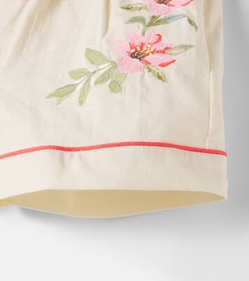 Aster embroidered cotton shorts | Zimmermann Kids