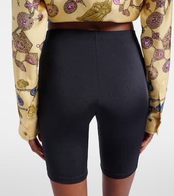 Logo embroidered biker shorts | Versace