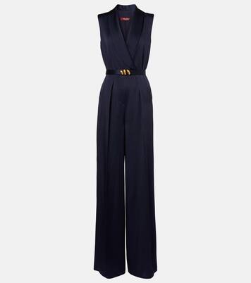 Elegante belted satin jumpsuit | Max Mara