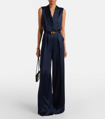 Elegante belted satin jumpsuit | Max Mara