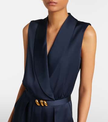 Elegante belted satin jumpsuit | Max Mara