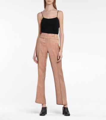 Pantalon à taille haute en lin mélangé | Acne Studios