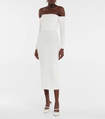 Robe de mariée midi à encolure bardot | Alex Perry