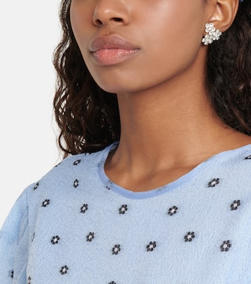 Violet crystal-embellished earrings | Jennifer Behr