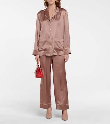 Pyjama-Oberteil aus Seidensatin | Dolce&Gabbana