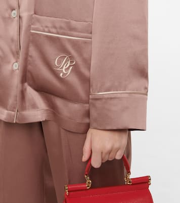Pyjama-Oberteil aus Seidensatin | Dolce&Gabbana