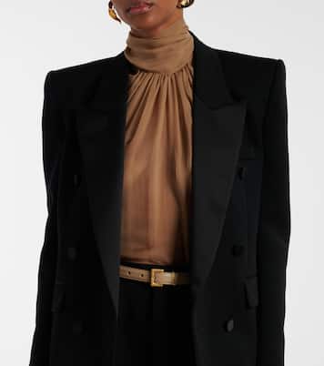 Cintura slim Cassandre in pelle | Saint Laurent