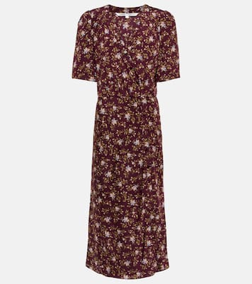 Robe midi Mika en soie mélangée à fleurs | Veronica Beard