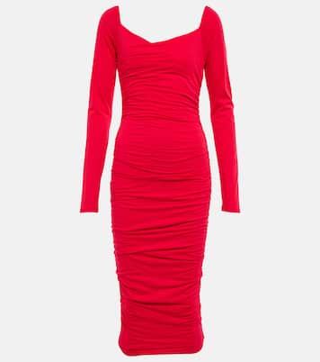 Robe midi Gauzy Whisper en coton mélangé | Velvet