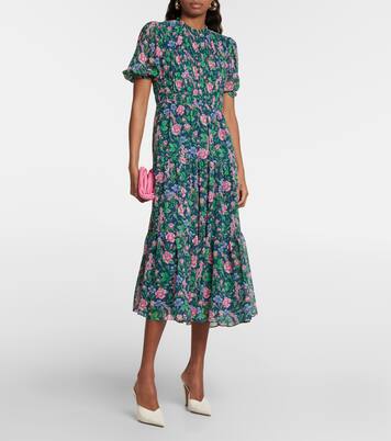 Robe midi Blossom à fleurs | Diane von Furstenberg