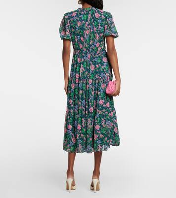 Robe midi Blossom à fleurs | Diane von Furstenberg