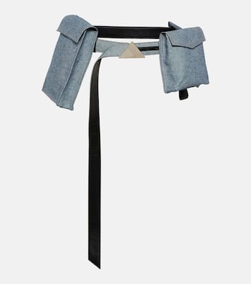 Cintura in denim e pelle con tasche | The Attico