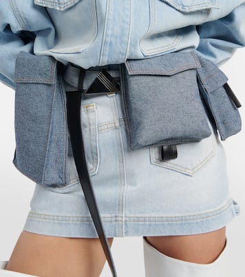 Cintura in denim e pelle con tasche | The Attico