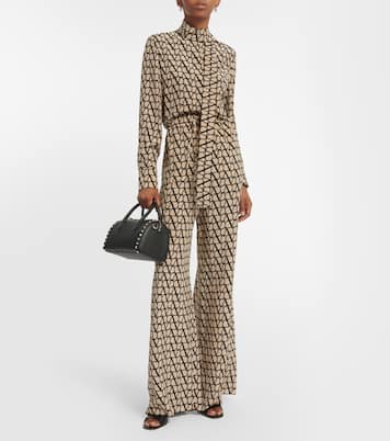 Weite Hose Toile Iconographe aus Seide | Valentino