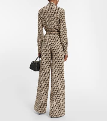 Weite Hose Toile Iconographe aus Seide | Valentino