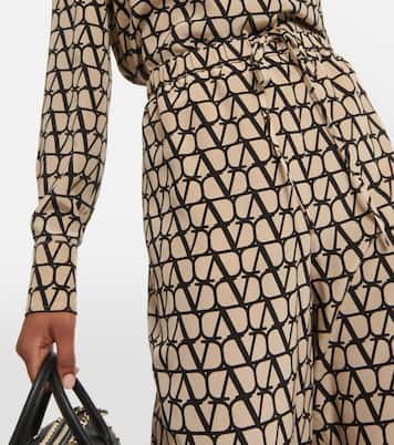 Weite Hose Toile Iconographe aus Seide | Valentino