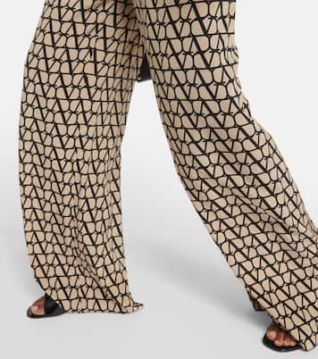 Weite Hose Toile Iconographe aus Seide | Valentino