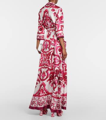 Bedrucktes Hemdblusenkleid aus Seiden-Twill | Dolce&Gabbana