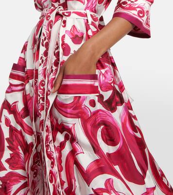 Bedrucktes Hemdblusenkleid aus Seiden-Twill | Dolce&Gabbana