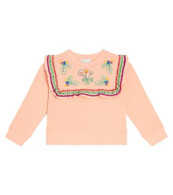 Embroidered cotton jersey sweatshirt | Stella McCartney Kids
