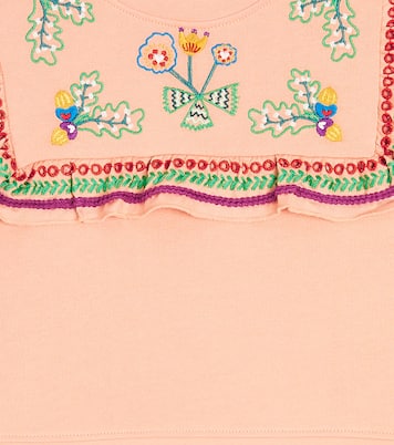 Embroidered cotton jersey sweatshirt | Stella McCartney Kids