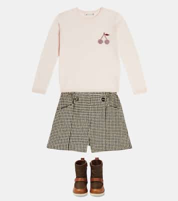 Diplome houndstooth wool-blend shorts | Bonpoint