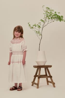 Evelina embroidered cotton dress | C'era Una Volta