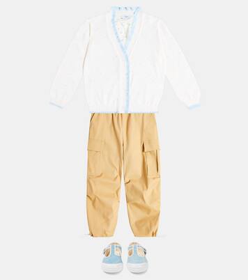 Embroidered cotton cardigan  | Paade Mode