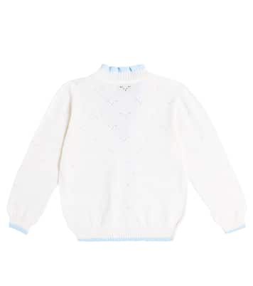 Embroidered cotton cardigan  | Paade Mode