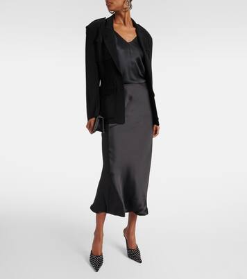High-rise satin maxi skirt | Norma Kamali