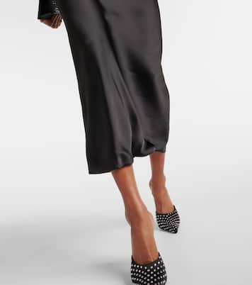High-rise satin maxi skirt | Norma Kamali
