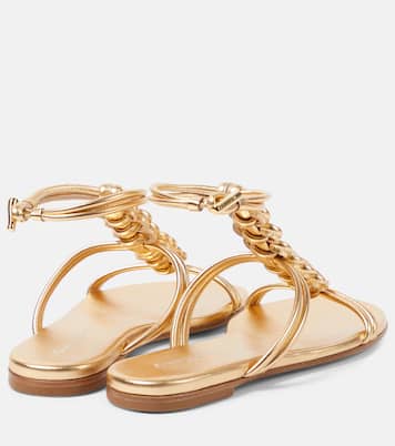 Sandalen Capua aus Metallic-Leder | Gianvito Rossi