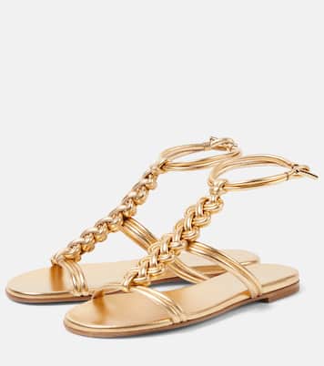 Sandalen Capua aus Metallic-Leder | Gianvito Rossi