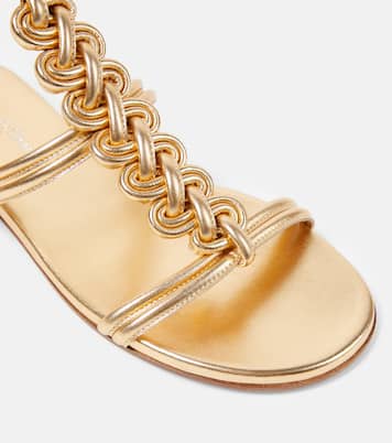 Sandalen Capua aus Metallic-Leder | Gianvito Rossi