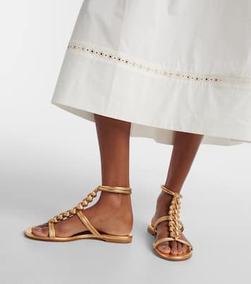 Sandalen Capua aus Metallic-Leder | Gianvito Rossi