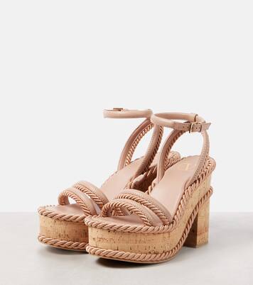 Plateausandalen VLogo Summerblocks mit Leder | Valentino Garavani