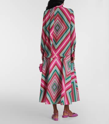 Schluppenbluse Rhombus 75 aus Crêpe de Chine aus Seide | Valentino