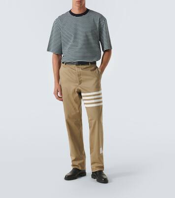 Striped oversized cotton T-shirt | Thom Browne