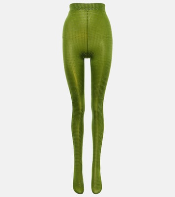Crystal-embellished jersey tights | Alex Perry