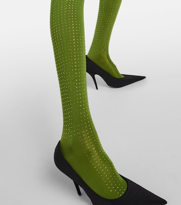 Crystal-embellished jersey tights | Alex Perry