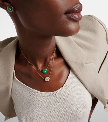 Pom Pom Dot 18kt rose gold pendant necklace with gemstones | Pomellato